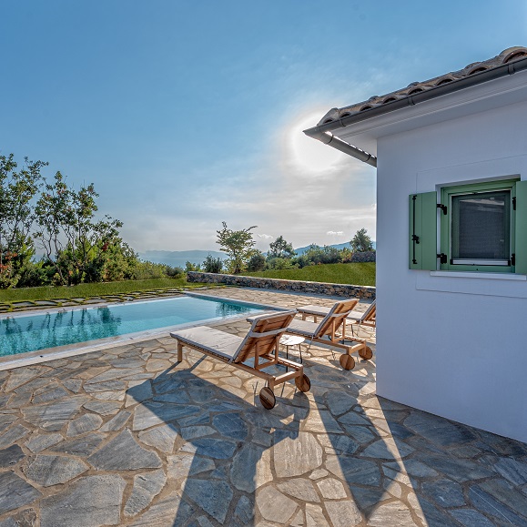 Villa Phoenix with Private Pool, stunning Seaview and beautiful spacious outdoors in Skopelos Island